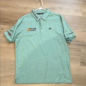 Travis Mathew Tour Player Light Green Polo Shirt